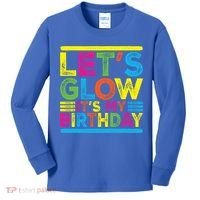 Glow Party Squad Let's Glow Party Birthday Night Matching Gift Kids Long Sleeve Shirt thumb 0