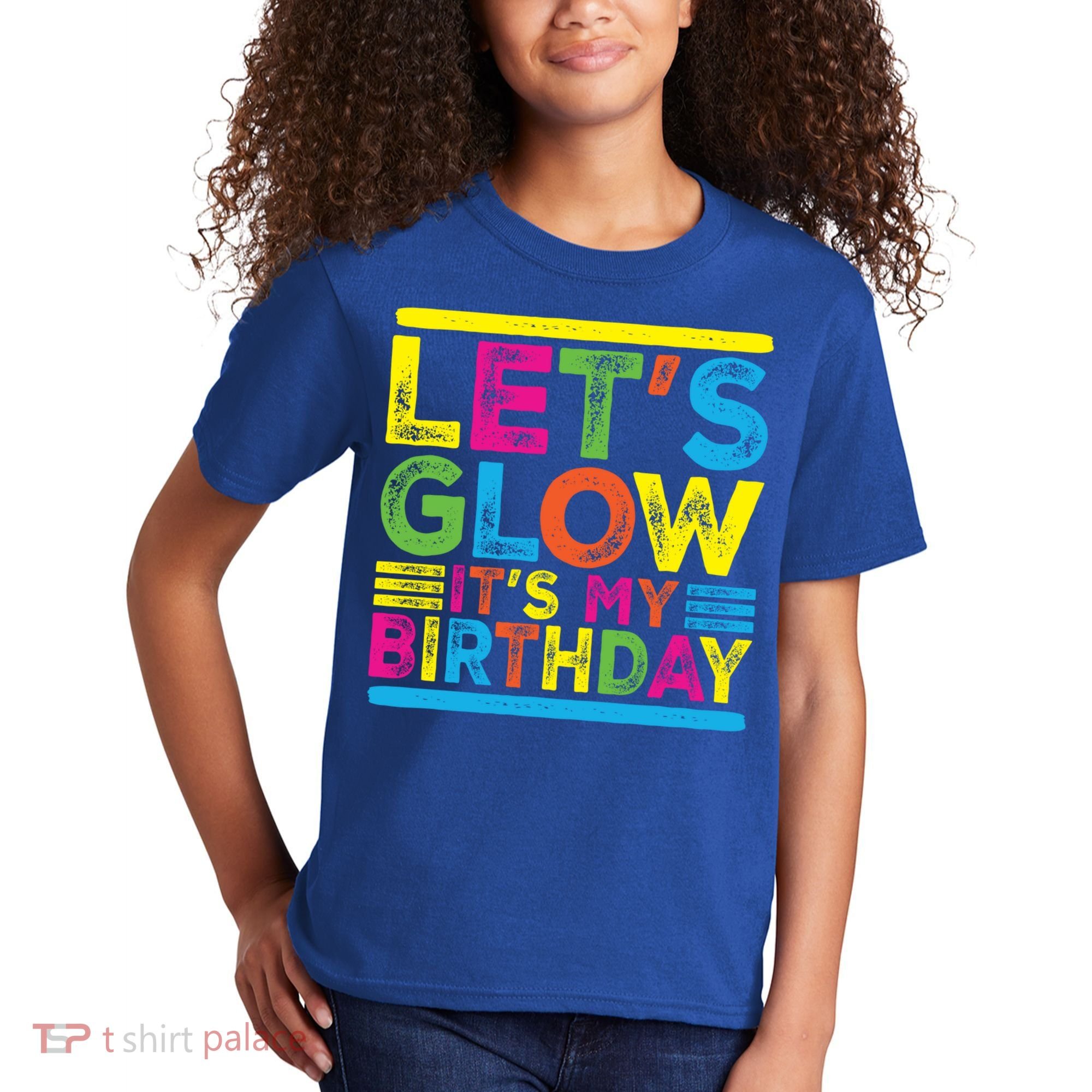 Glow Party Squad Let's Glow Party Birthday Night Matching Gift Kids T-Shirt