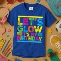 Glow Party Squad Let's Glow Party Birthday Night Matching Gift Kids T-Shirt thumb 3
