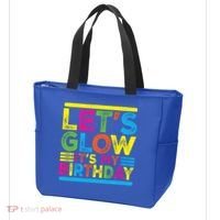 Glow Party Squad Let's Glow Party Birthday Night Matching Gift Tote Bag thumb 3