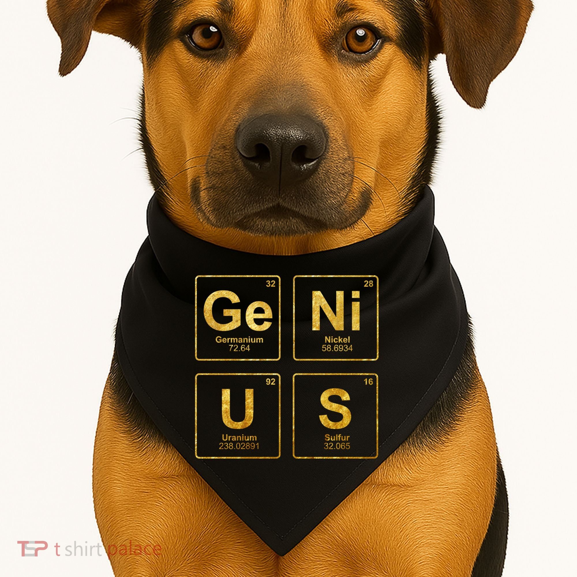 Genius Periodic Table Of Elets Science Nerds Great Gift USA-Made Doggie Bandana