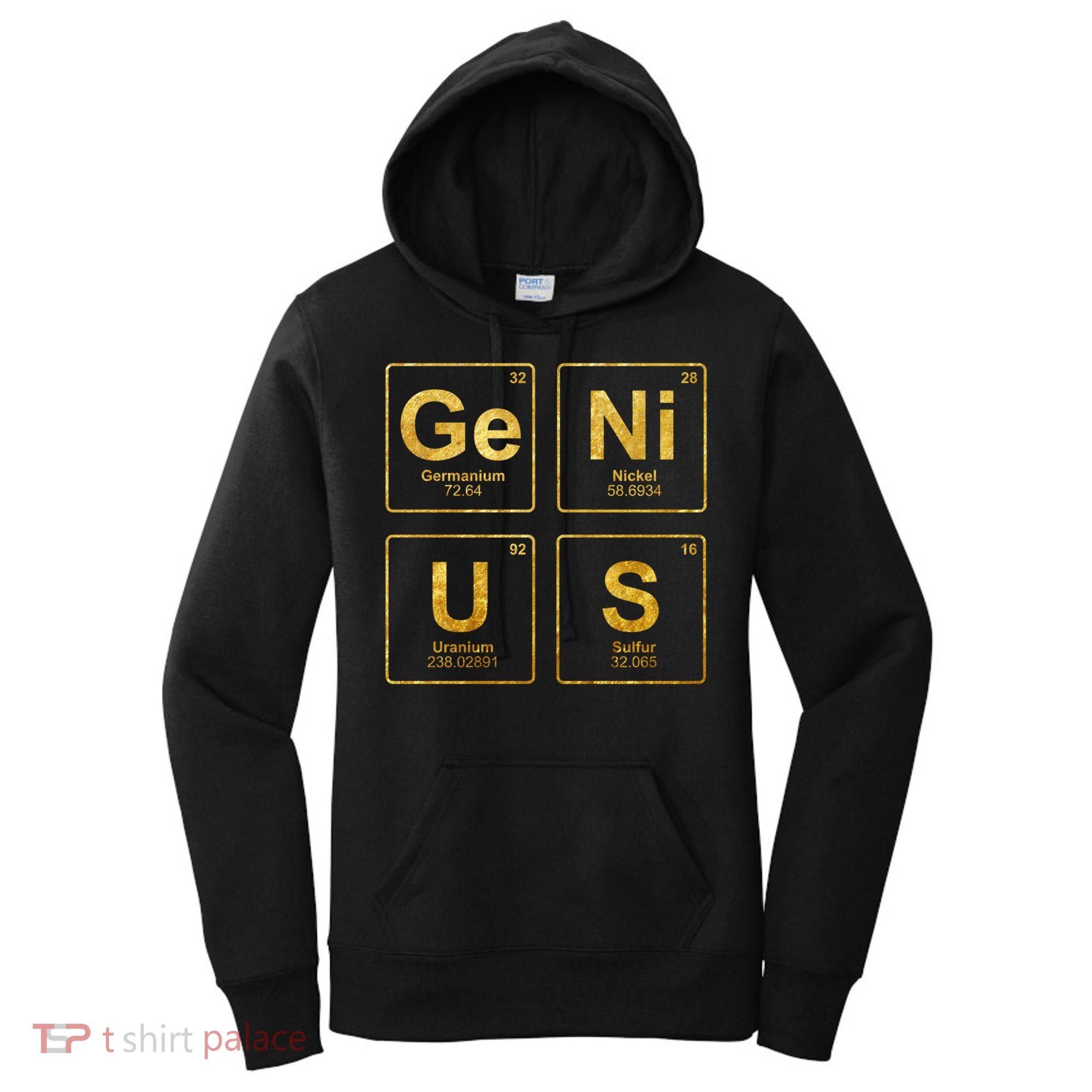 Genius Periodic Table Of Elets Science Nerds Great Gift Women's Hoodie