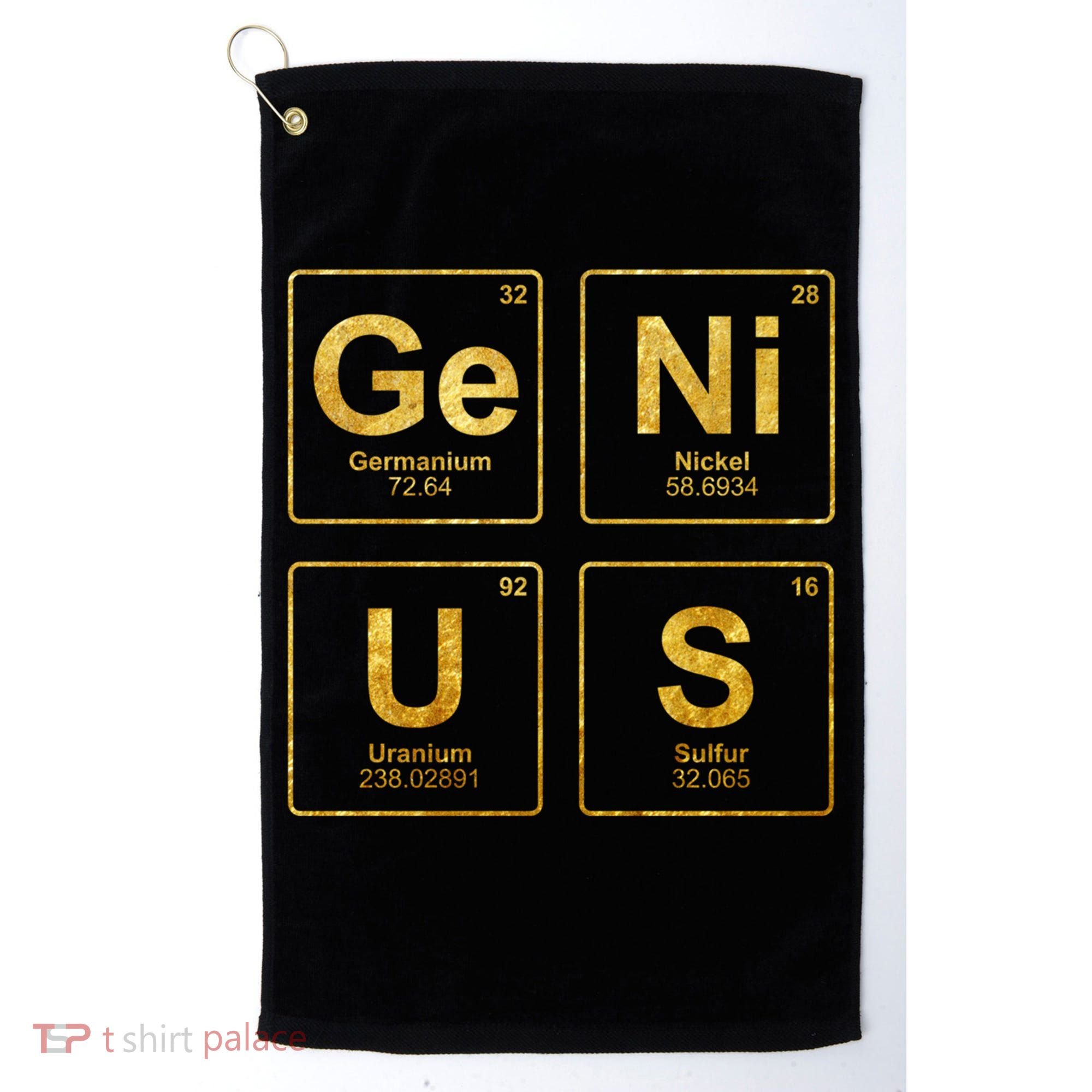 Genius Periodic Table Of Elets Science Nerds Great Gift Golf Towel