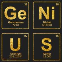 Genius Periodic Table Of Elets Science Nerds Great Gift Golf Towel thumb 3