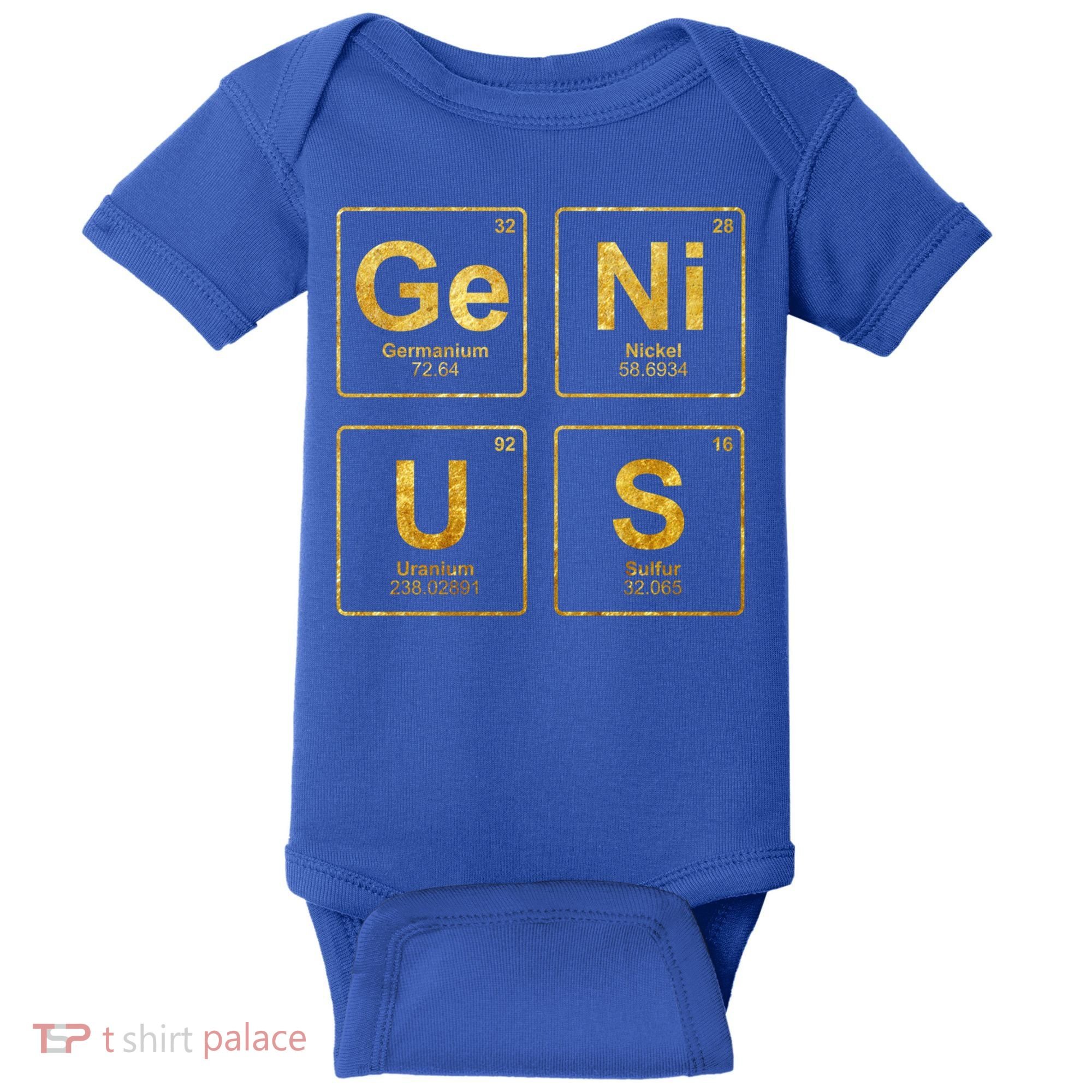Genius Periodic Table Of Elets Science Nerds Great Gift Baby Bodysuit