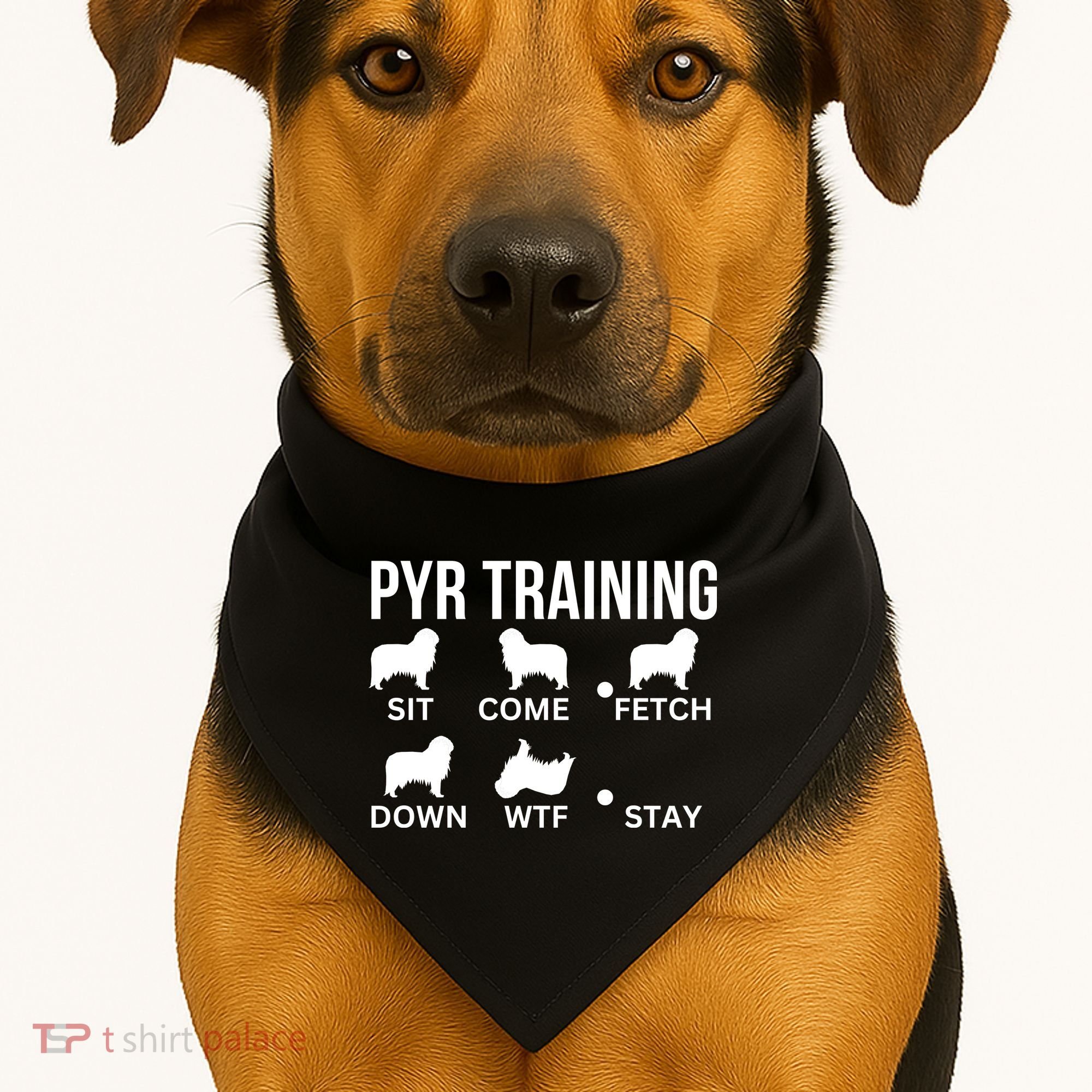Great Pyrenees Training Pyr Dog Tricks USA-Made Doggie Bandana