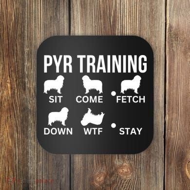 Great Pyrenees Training Pyr Dog Tricks Coaster