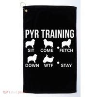 Great Pyrenees Training Pyr Dog Tricks Golf Towel thumb 0