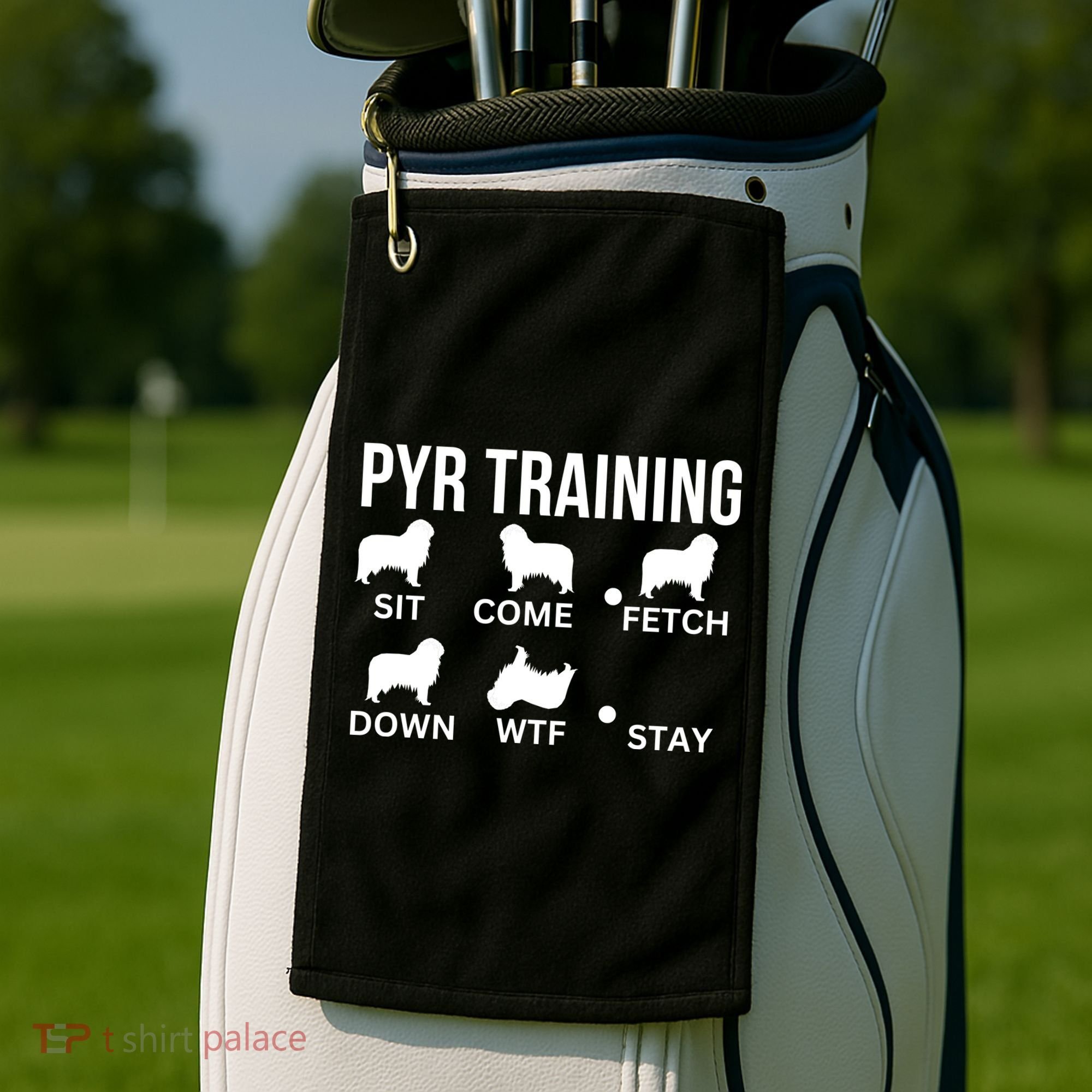 Great Pyrenees Training Pyr Dog Tricks Golf Towel