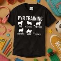 Great Pyrenees Training Pyr Dog Tricks Kids T-Shirt thumb 3