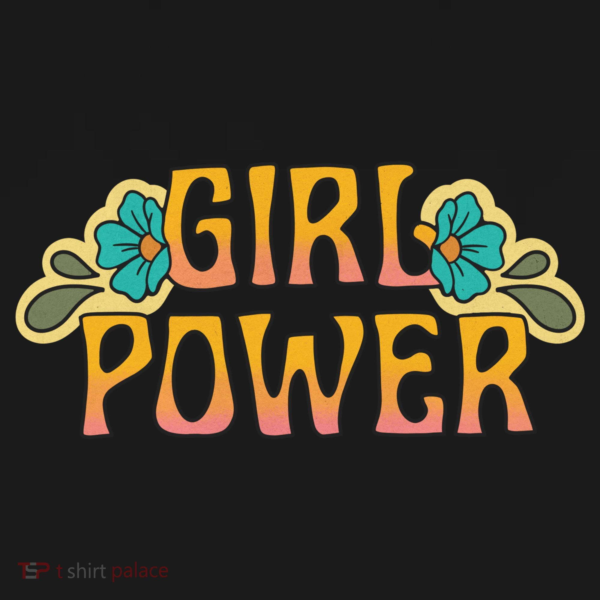 Girl Power Tropical Retro Feminist Women's Hoodie