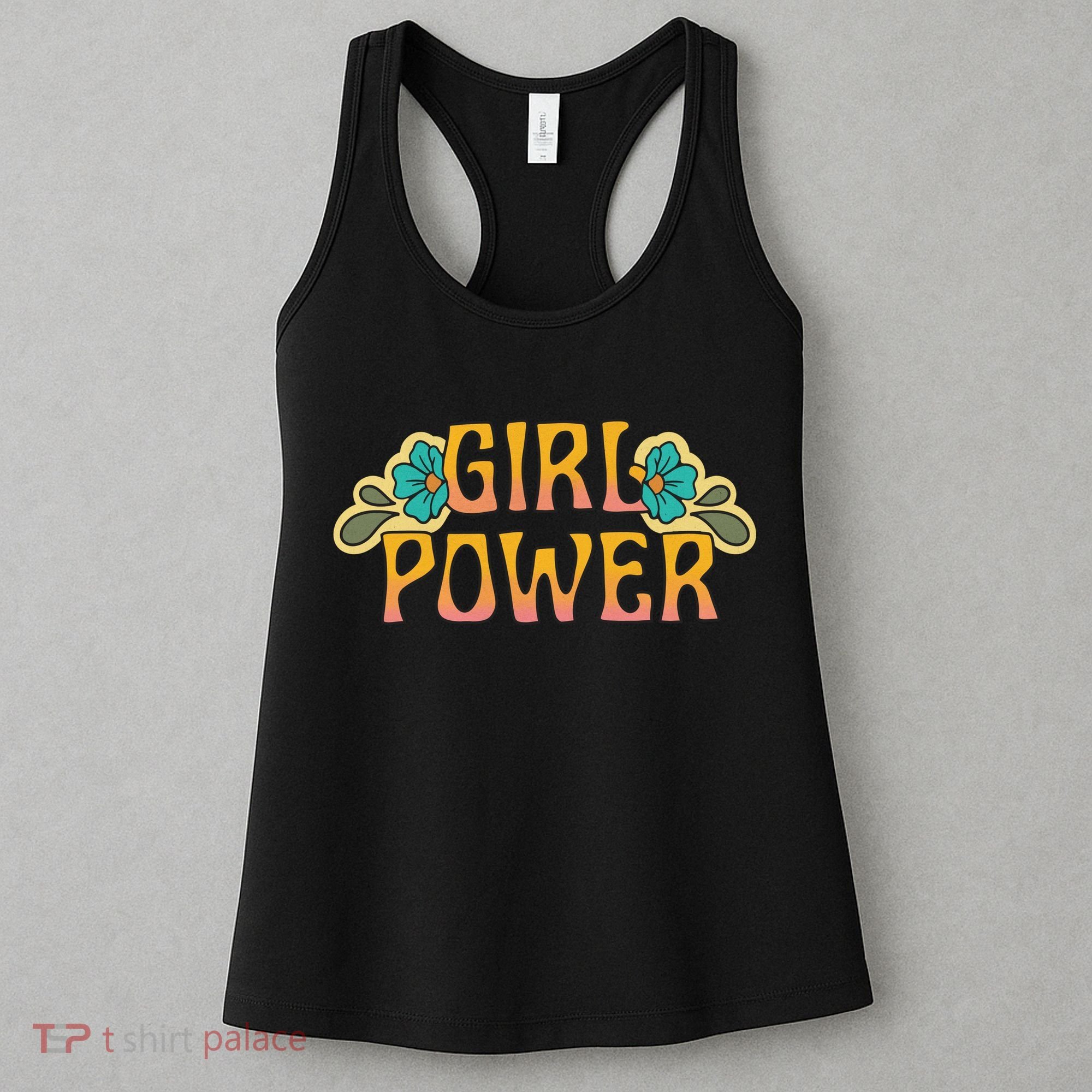 Girl Power Tropical Retro Feminist Women's Tank Top