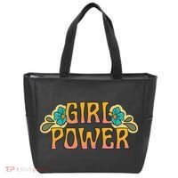Girl Power Tropical Retro Feminist Tote Bag thumb 0