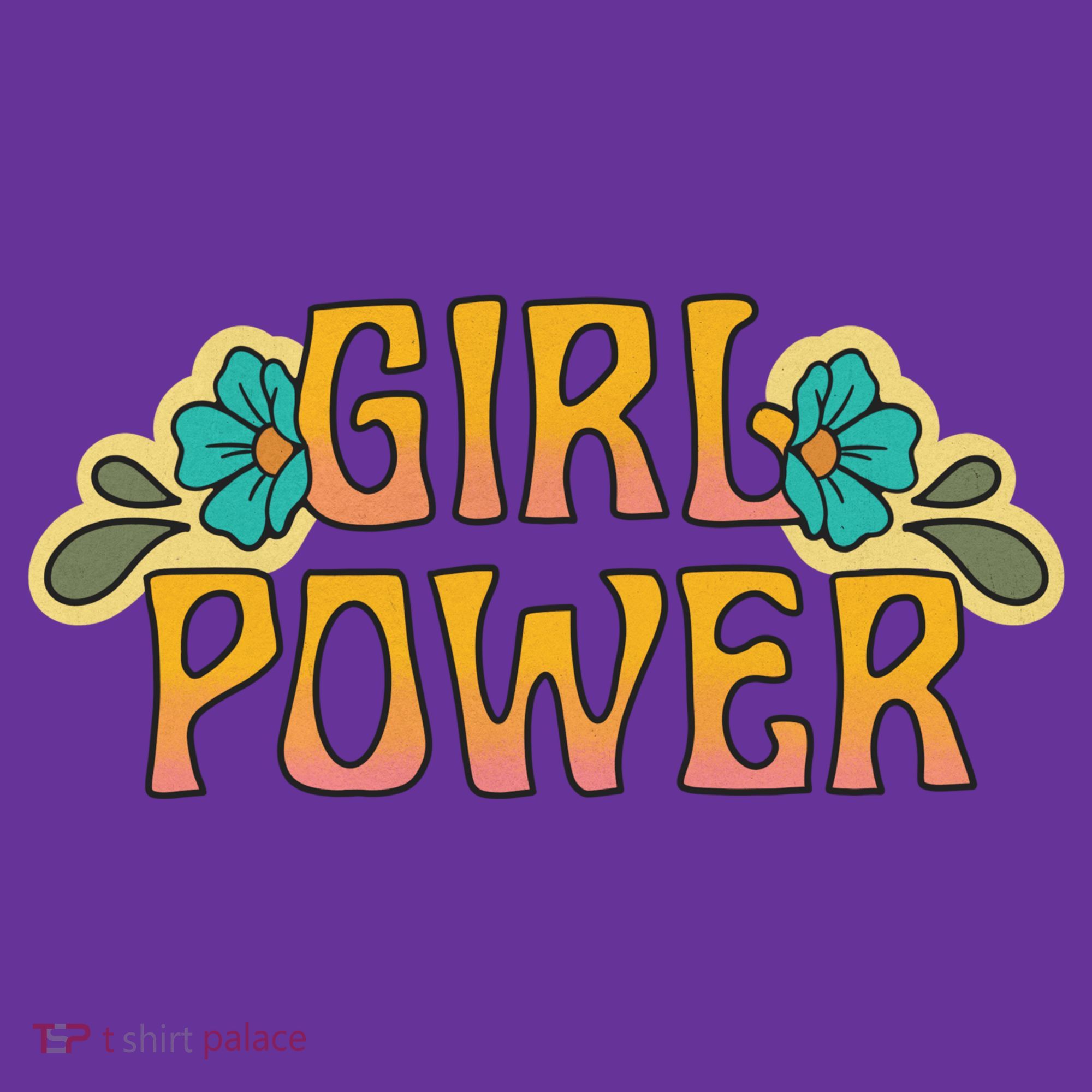 Girl Power Tropical Retro Feminist Coaster