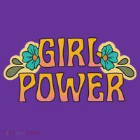 Girl Power Tropical Retro Feminist Mousepad thumb 1