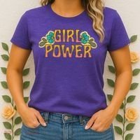 Girl Power Tropical Retro Feminist Women's T-Shirt thumb 2