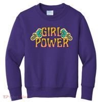 Girl Power Tropical Retro Feminist Kids Sweatshirt thumb 0