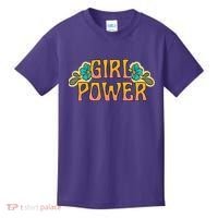 Girl Power Tropical Retro Feminist Kids T-Shirt thumb 0
