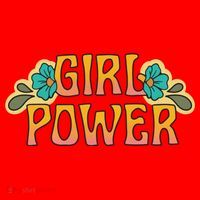 Girl Power Tropical Retro Feminist Santa Hat thumb 1