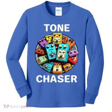 Guitar Player Tone Chaser Handwired Boutique Effects Pedals Kids Long Sleeve Shirt