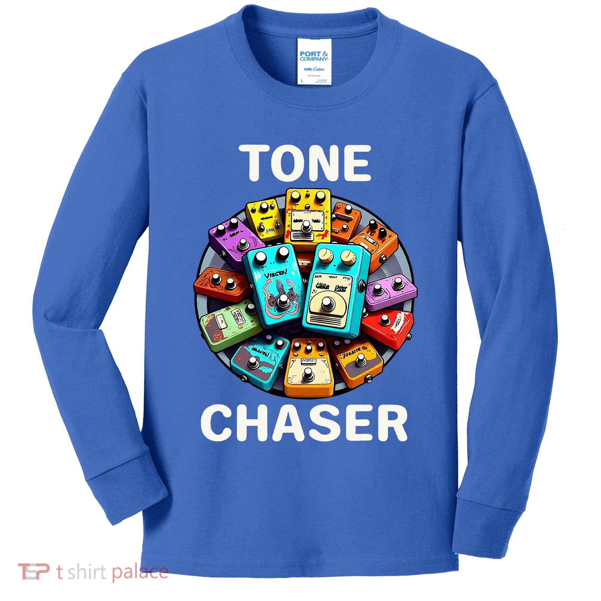 Guitar Player Tone Chaser Handwired Boutique Effects Pedals Kids Long Sleeve Shirt