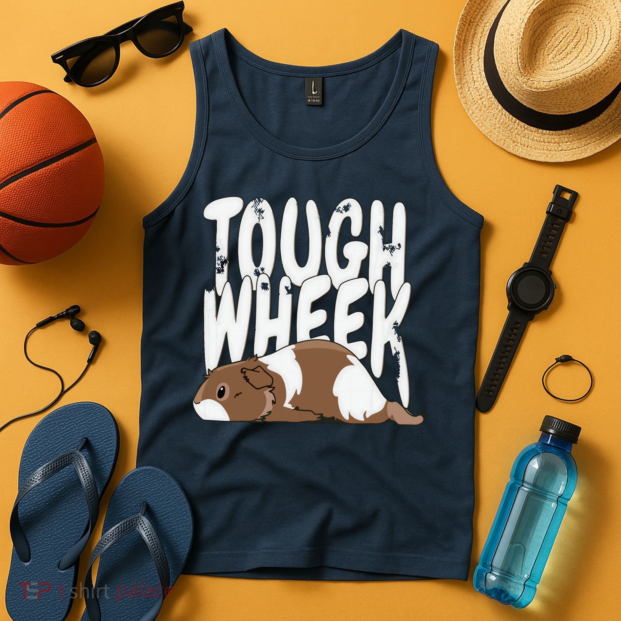 Guinea Pig Tough Wheek Brown Cream Guinea Pig Pet Tank Top