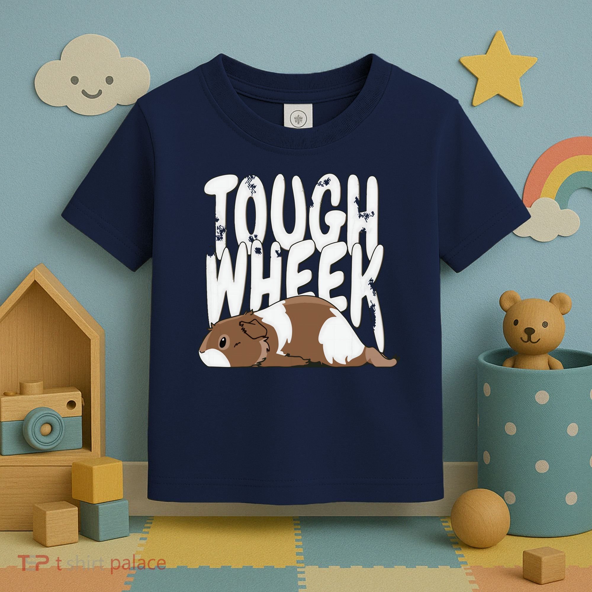 Guinea Pig Tough Wheek Brown Cream Guinea Pig Pet Toddler T-Shirt
