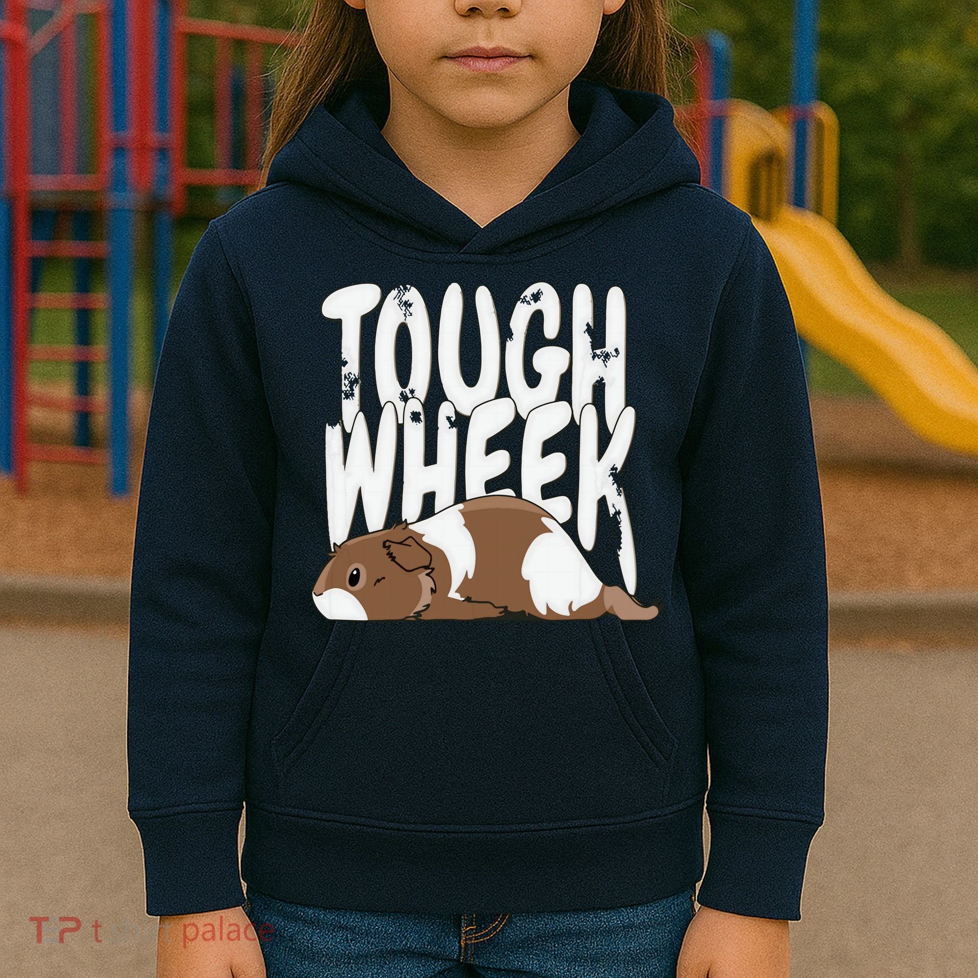 Guinea Pig Tough Wheek Brown Cream Guinea Pig Pet Kids Hoodie