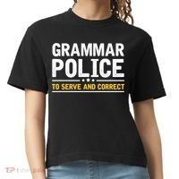 Grammar Police To Serve And Correct Funny Costume Idea Gift Comfort Colors Boxy T-Shirt thumb 0