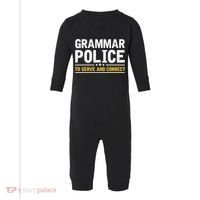 Grammar Police To Serve And Correct Funny Costume Idea Gift Infant Fleece One Piece thumb 0