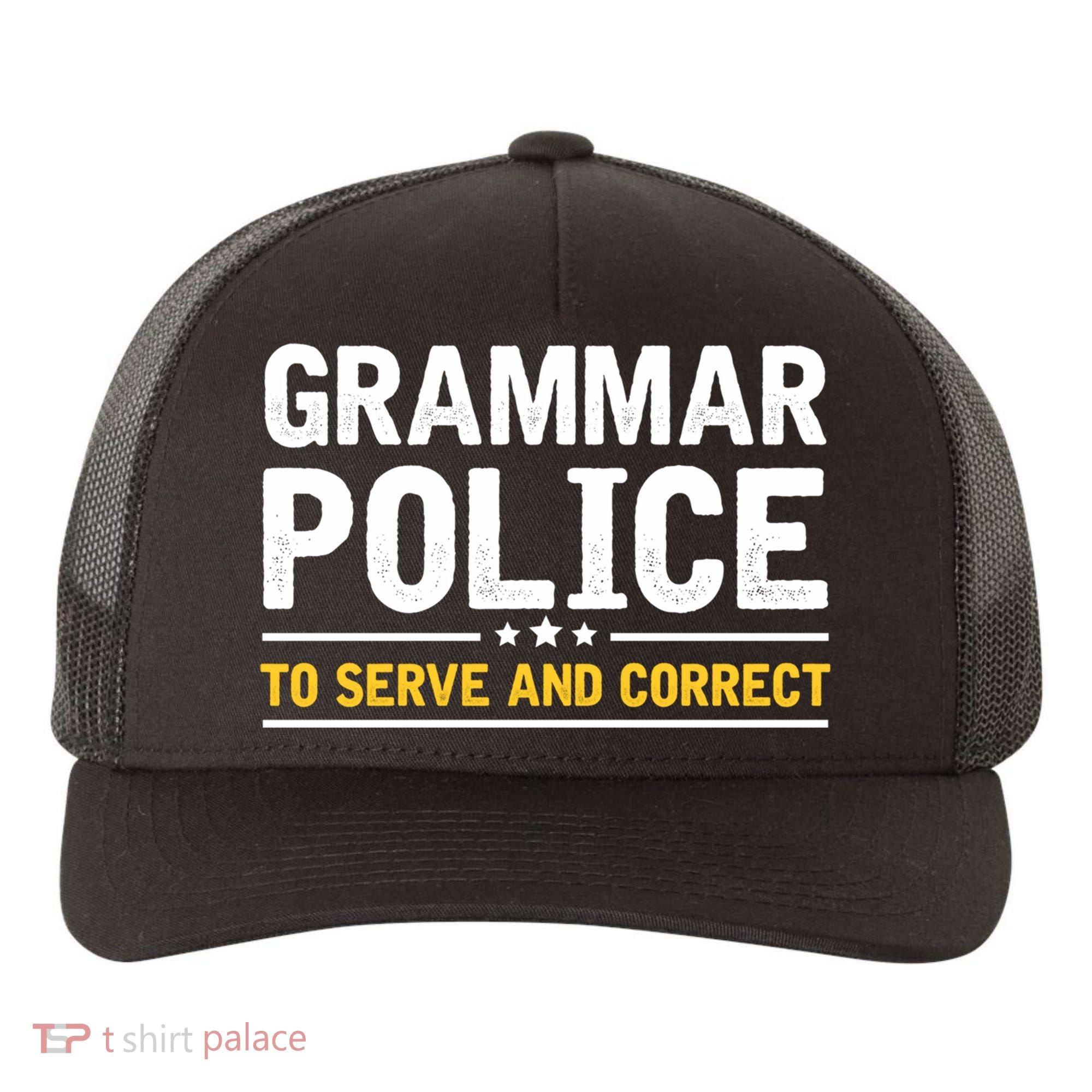 Grammar Police To Serve And Correct Funny Costume Idea Gift Yupoong Adult 5-Panel Trucker Hat