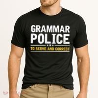 Grammar Police To Serve And Correct Funny Costume Idea Gift Cooling Performance Crew T-Shirt thumb 2