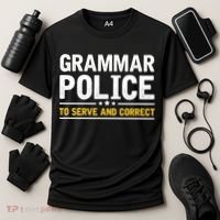 Grammar Police To Serve And Correct Funny Costume Idea Gift Cooling Performance Crew T-Shirt thumb 3