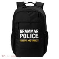 Grammar Police To Serve And Correct Funny Costume Idea Gift Backpack thumb 0