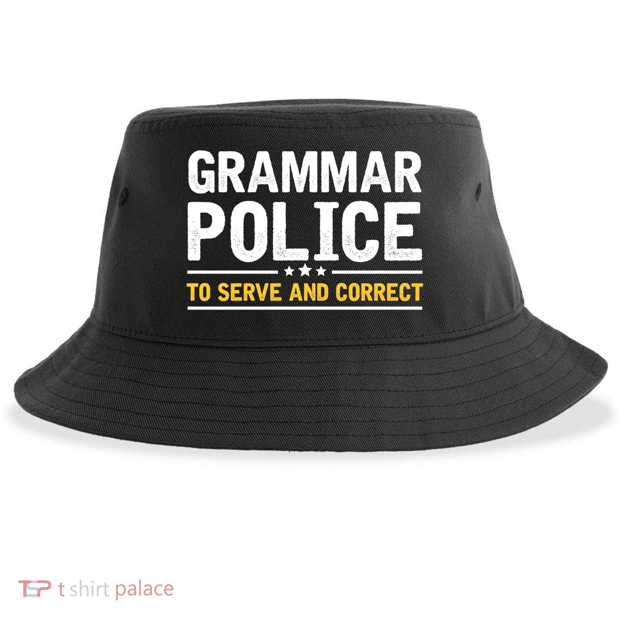 Grammar Police To Serve And Correct Funny Costume Idea Gift Sustainable Bucket Hat