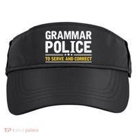 Grammar Police To Serve And Correct Funny Costume Idea Gift Adult Drive Performance Visor thumb 0