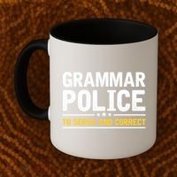 Grammar Police To Serve And Correct Funny Costume Idea Gift Coffee Mug thumb 2