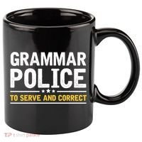 Grammar Police To Serve And Correct Funny Costume Idea Gift 11oz C Handle Ceramic Mug thumb 0