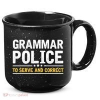 Grammar Police To Serve And Correct Funny Costume Idea Gift 15oz Campfire Ceramic Mug thumb 0