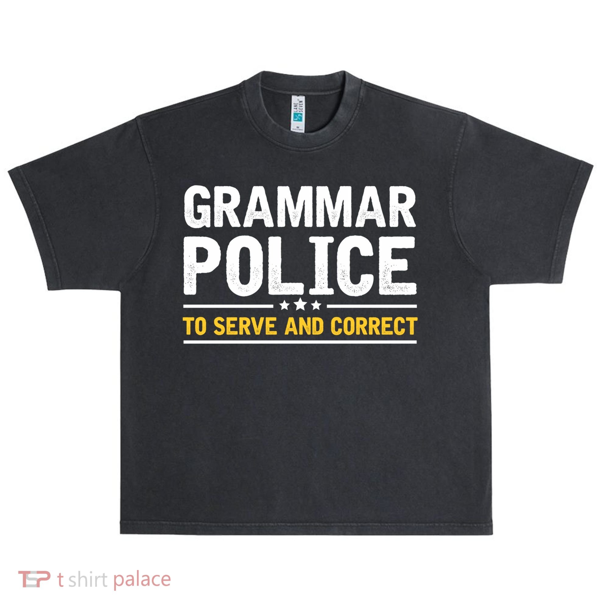 Grammar Police To Serve And Correct Funny Costume Idea Gift Urban Oversized Heavyweight T-Shirt