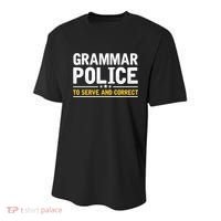 Grammar Police To Serve And Correct Funny Costume Idea Gift Youth Performance Sprint T-Shirt thumb 0