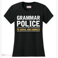 Grammar Police To Serve And Correct Funny Costume Idea Gift Women's Cooling Performance Crew T-Shirt thumb 0