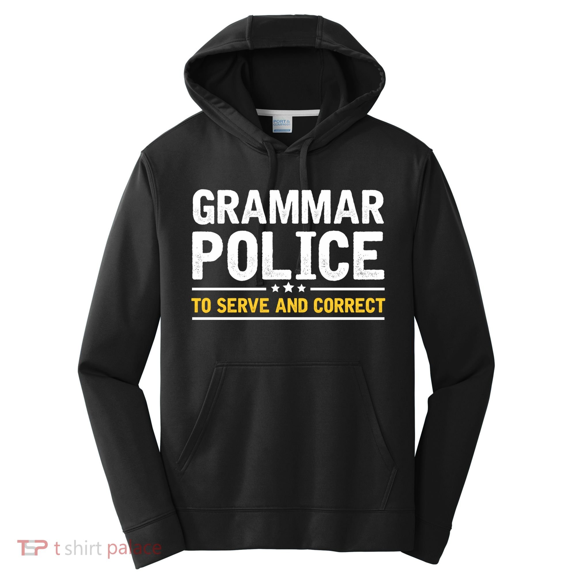 Grammar Police To Serve And Correct Funny Costume Idea Gift Performance Fleece Hoodie