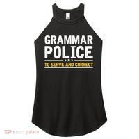 Grammar Police To Serve And Correct Funny Costume Idea Gift Women's Perfect Tri Rocker Tank thumb 0