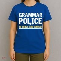 Grammar Police To Serve And Correct Funny Costume Idea Gift T-Shirt thumb 4
