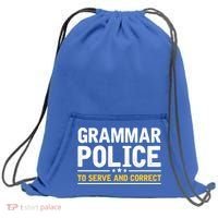 Grammar Police To Serve And Correct Funny Costume Idea Gift Sweatshirt Cinch Pack Bag thumb 0