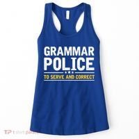 Grammar Police To Serve And Correct Funny Costume Idea Gift Women's Tank Top thumb 0