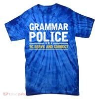 Grammar Police To Serve And Correct Funny Costume Idea Gift Tie-Dye T-Shirt thumb 0