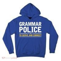 Grammar Police To Serve And Correct Funny Costume Idea Gift Tall Hoodie thumb 0