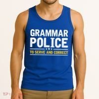Grammar Police To Serve And Correct Funny Costume Idea Gift Tank Top thumb 3